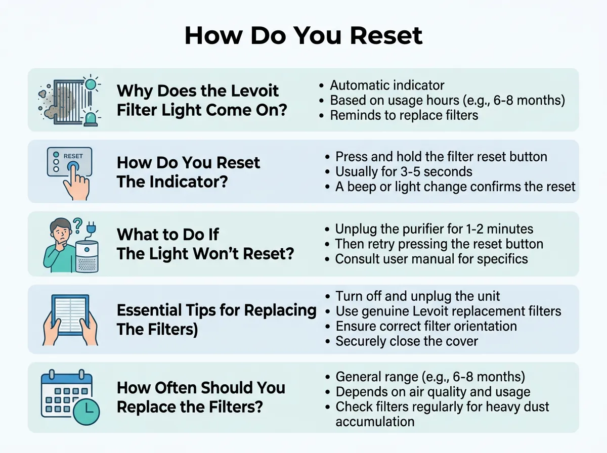 How Do You Reset the Filter Light on a Levoit Air Purifier?