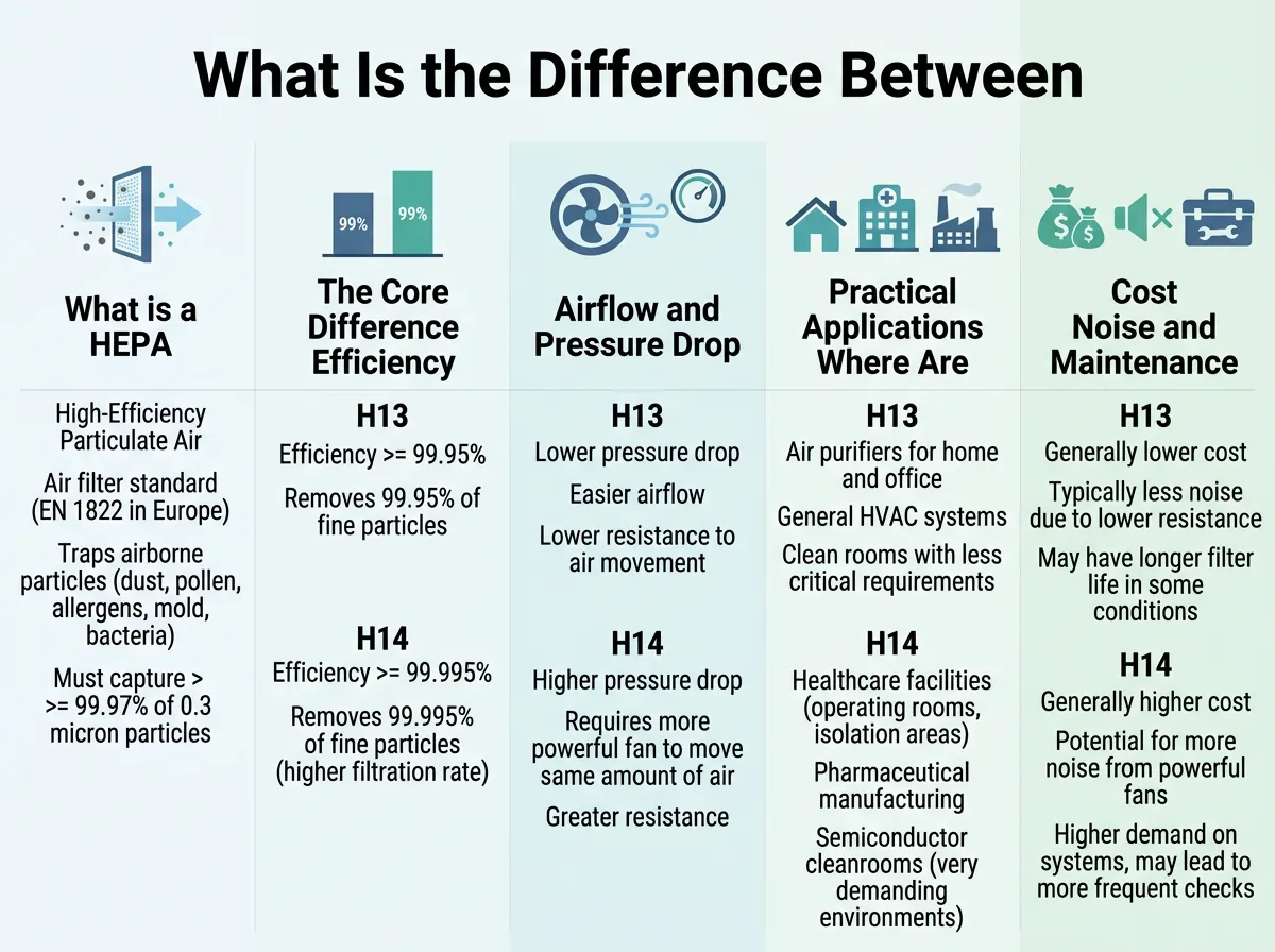 What Is the Difference Between H13 and H14 HEPA Filters?