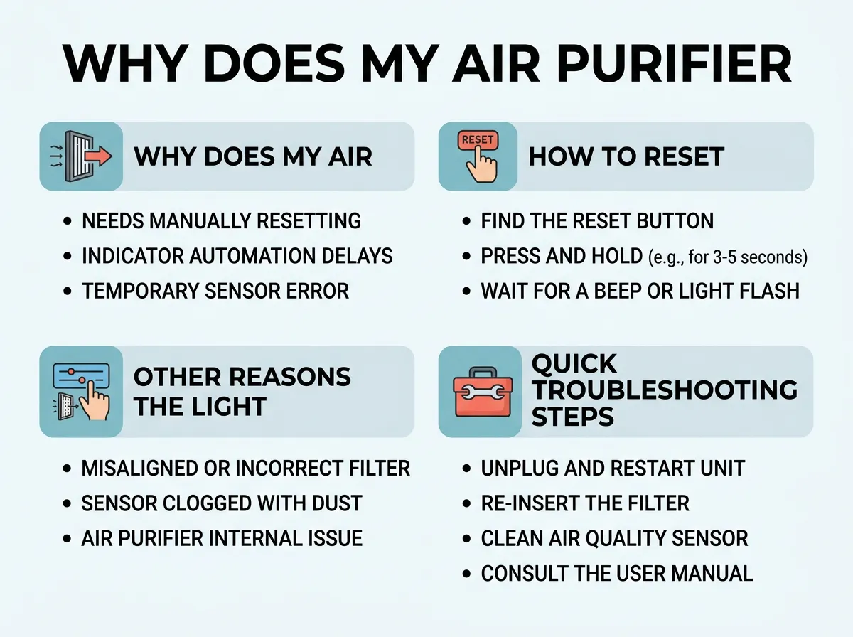 Why Does My Air Purifier Filter Light Stay On After Replacing It?